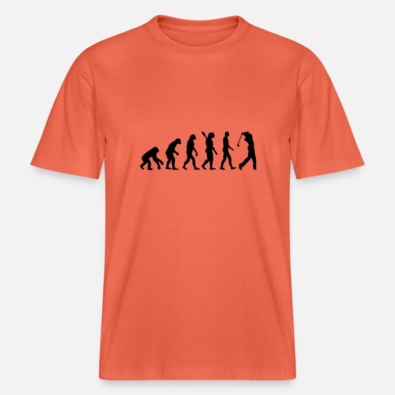 Evolution Golf - RELAXED FIT Unisex Organic T-Shirt - light red