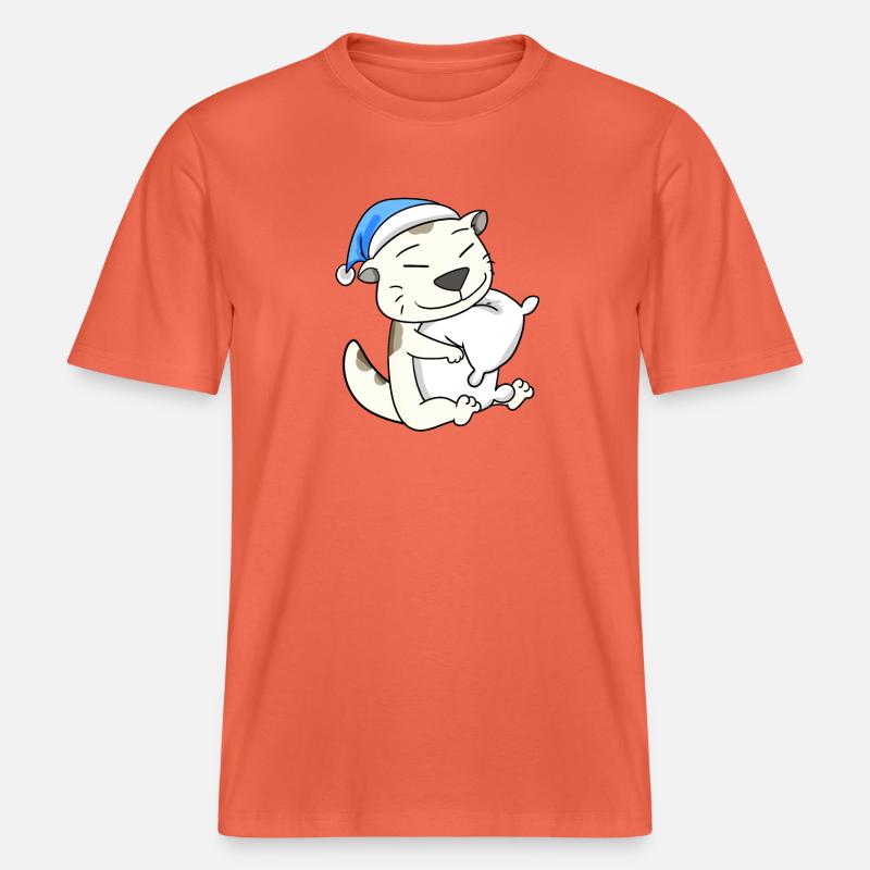 Chat race devon rex - T-shirt unisexe RELAXED FIT en coton bio - rouge clair