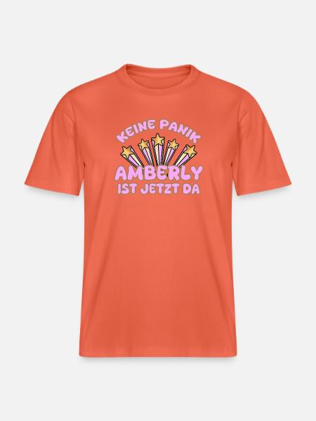 Amberly as a woman's name -  RELAXED FIT Unisex Organic T-Shirt - light red