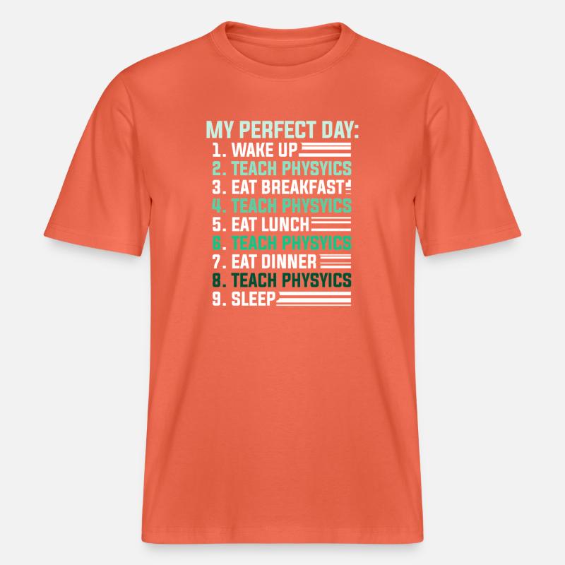 Physics Physicist Physics Student Physics Teacher - RELAXED FIT Unisex Organic T-Shirt - light red
