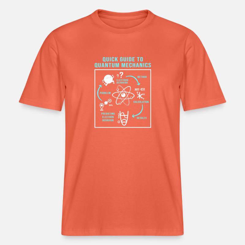 Quantenphysik Quanten Physik Quantensprung -  RELAXED FIT Unisex Organic T-Shirt - Hellrot