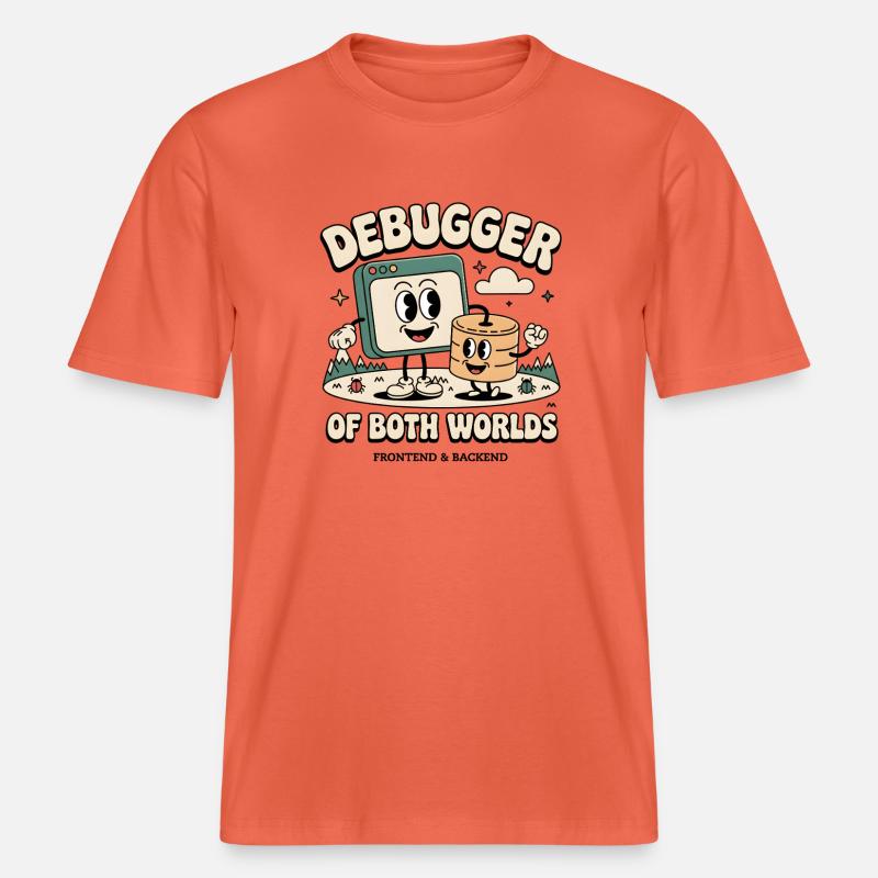 Debugger beider Welten | Debugging Dev -  RELAXED FIT Unisex Organic T-Shirt - Hellrot