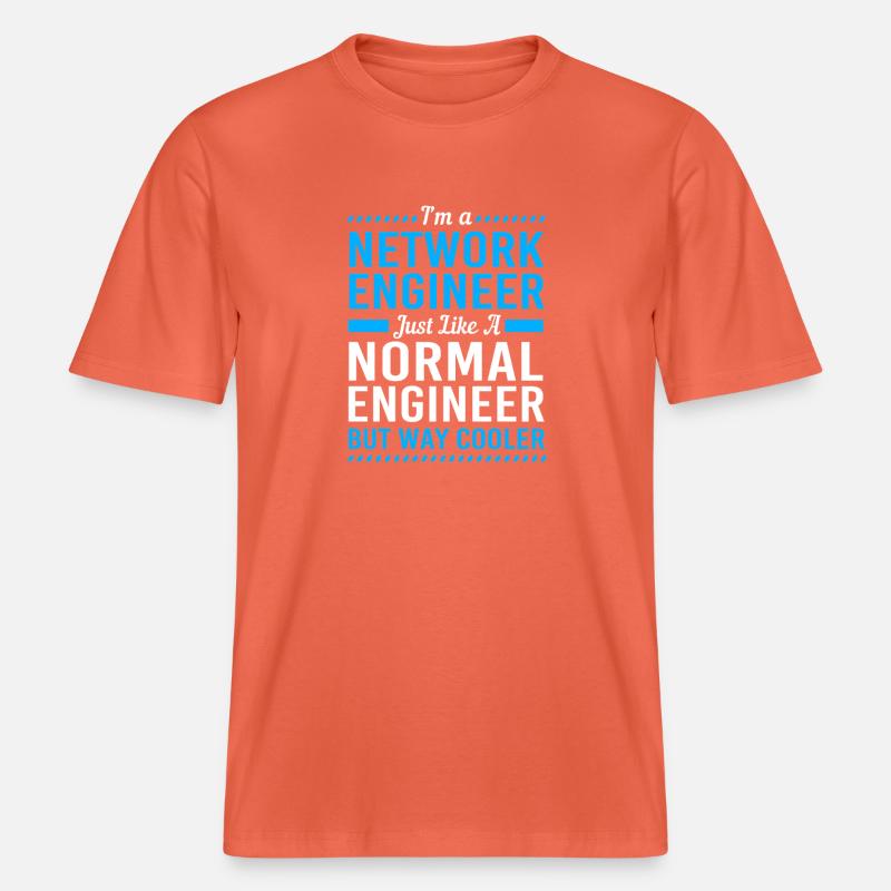 Network Computer Scientist Programmer Admin -  RELAXED FIT Unisex Organic T-Shirt - light red