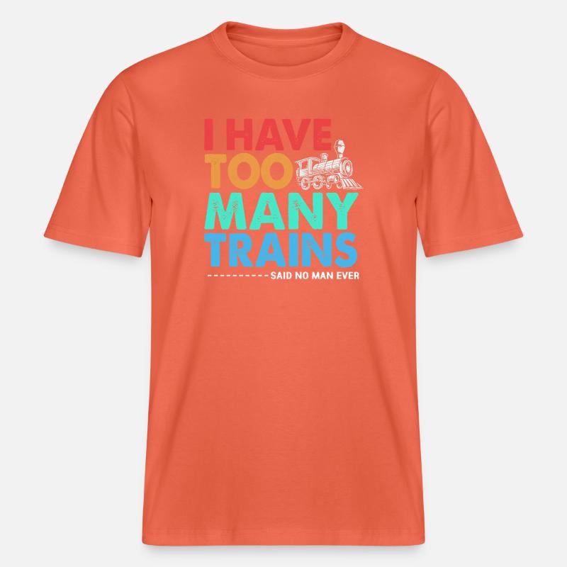 Model Railway Model Making Model Maker - RELAXED FIT Unisex Organic T-Shirt - light red
