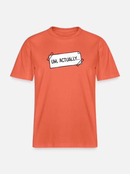 Con il logo del nerd per mettere davvero appunti -  Maglietta ecologica Unisex RELAXED FIT - rosso chiaro