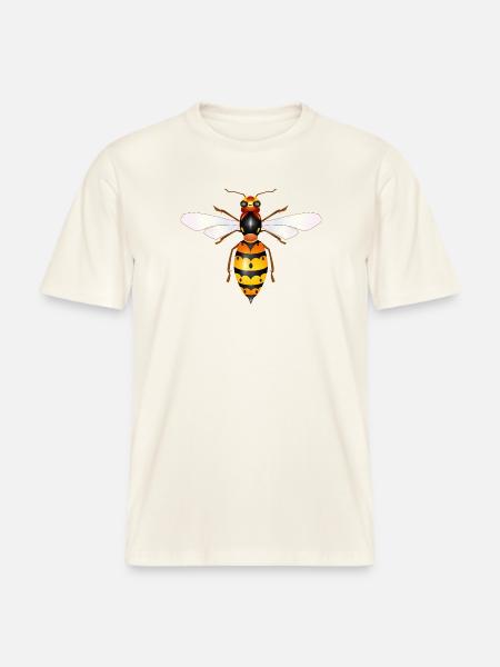 Dessin d’un frelon fascinant - T-shirt unisexe RELAXED FIT en coton bio - blanc nature