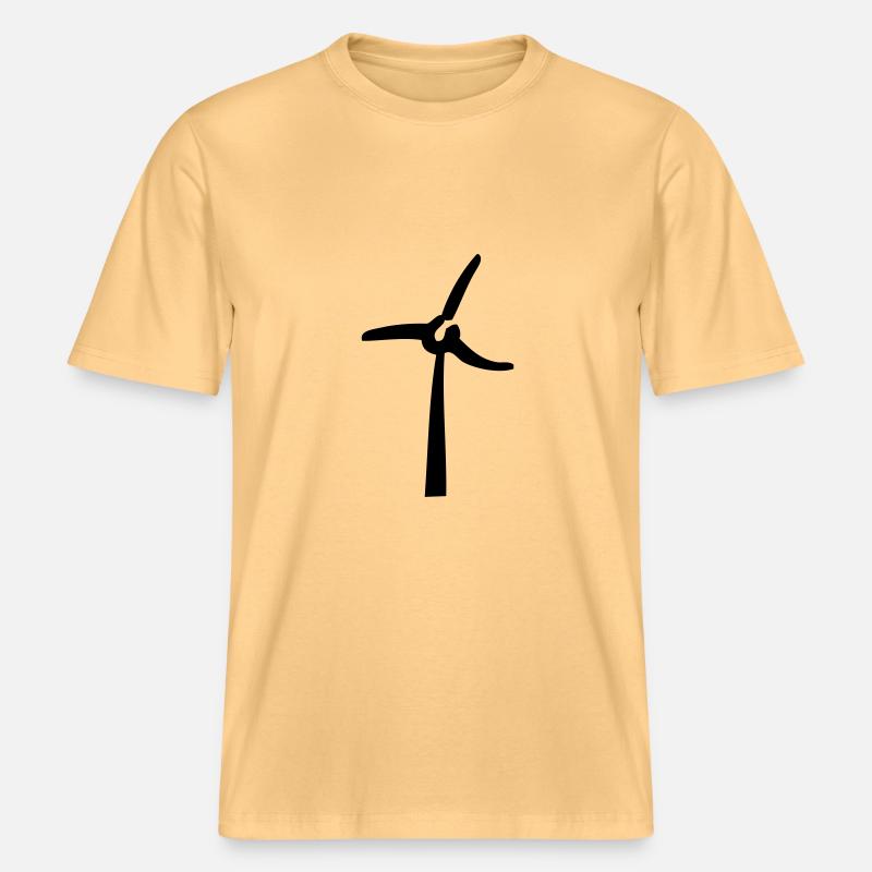 Windmill, éolienne, Windrad -  RELAXED FIT Unisex Organic T-Shirt - Hellgelb