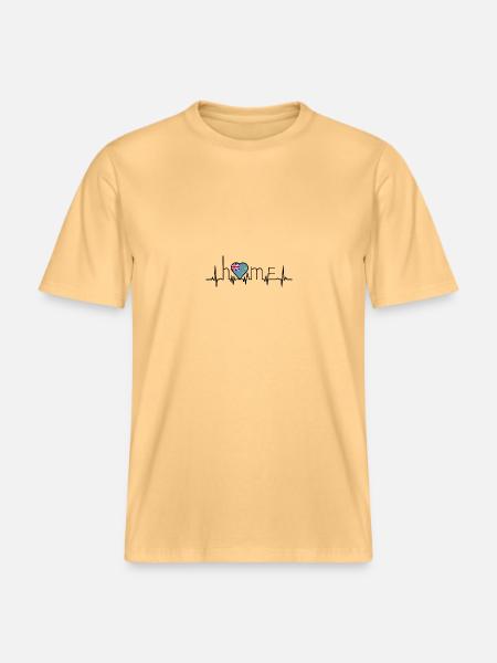 j'aime la maison Tuvalu -  T-shirt unisexe RELAXED FIT en coton bio - jaune délavé