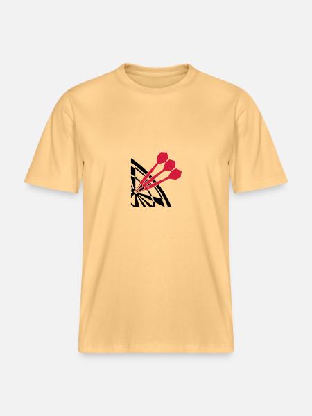 Dart Sport Design - RELAXED FIT Unisex Organic T-Shirt - washed yellow