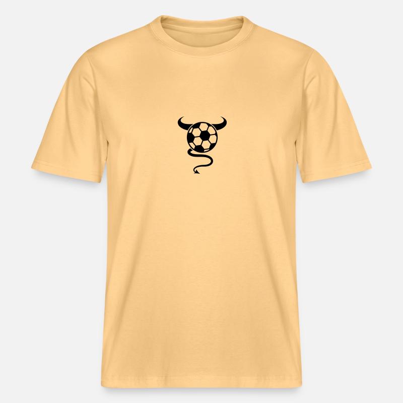 Soccer Devil Logo Design -  T-shirt unisexe RELAXED FIT en coton bio - jaune délavé