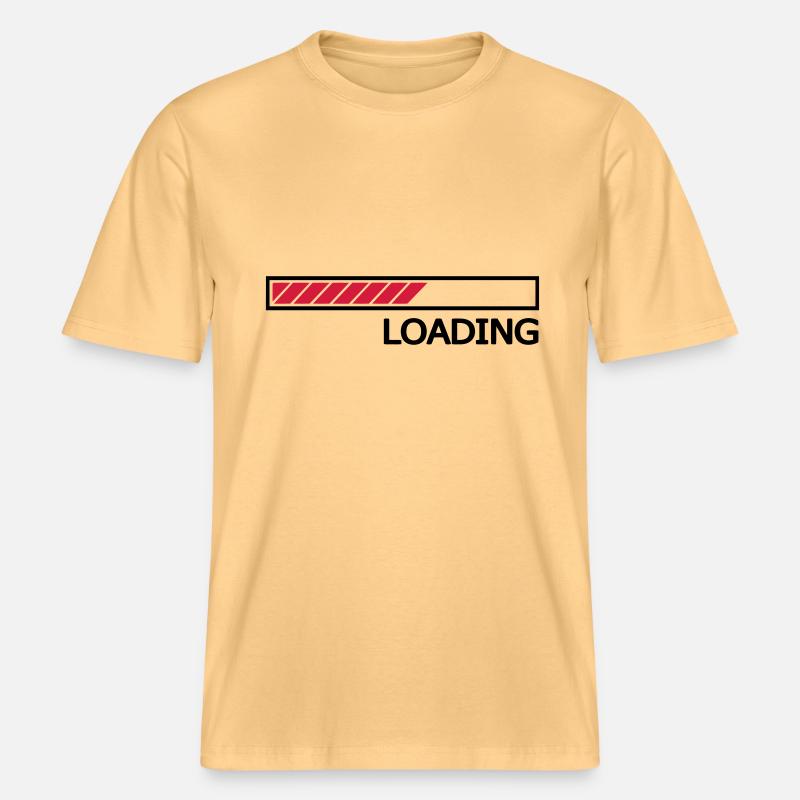 Loading Ladebalken Loading Bar -  RELAXED FIT Unisex Organic T-Shirt - Hellgelb