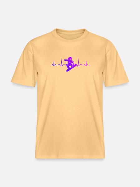 Snowboard vibes for snowboard - RELAXED FIT Unisex Organic T-Shirt - washed yellow