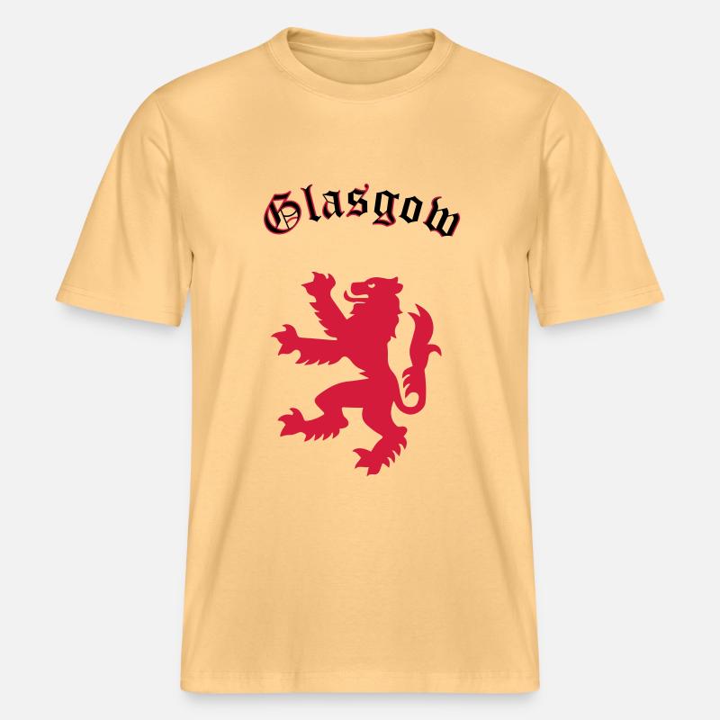 Glasgow -  RELAXED FIT Unisex Organic T-Shirt - washed yellow