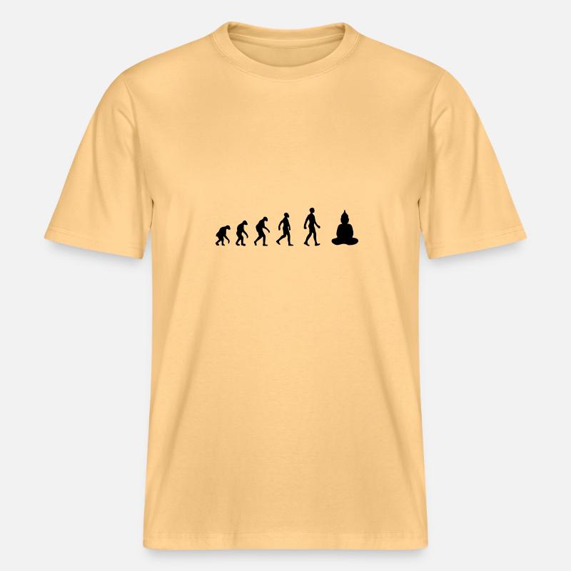 evolution -  RELAXED FIT Unisex Organic T-Shirt - Hellgelb