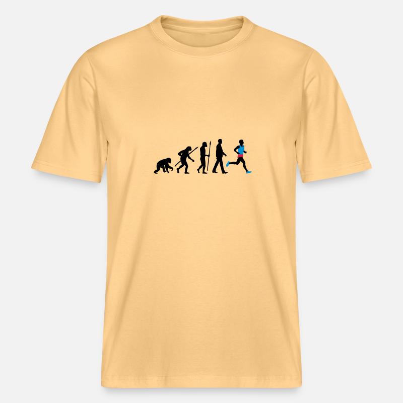 evolution_laufer_102012_a_3c -  T-shirt unisexe RELAXED FIT en coton bio - jaune délavé