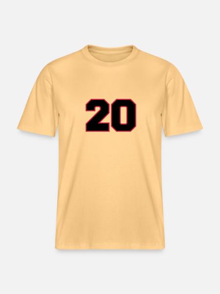 number20 - RELAXED FIT Unisex Organic T-Shirt - Hellgelb
