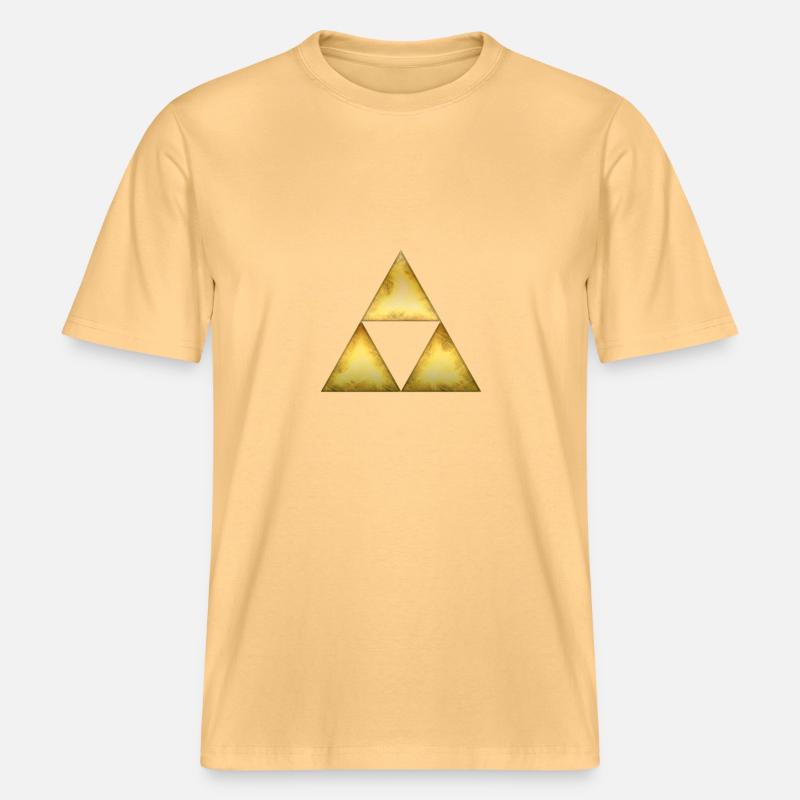 Sierpinski triangle -  RELAXED FIT Unisex Organic T-Shirt - washed yellow