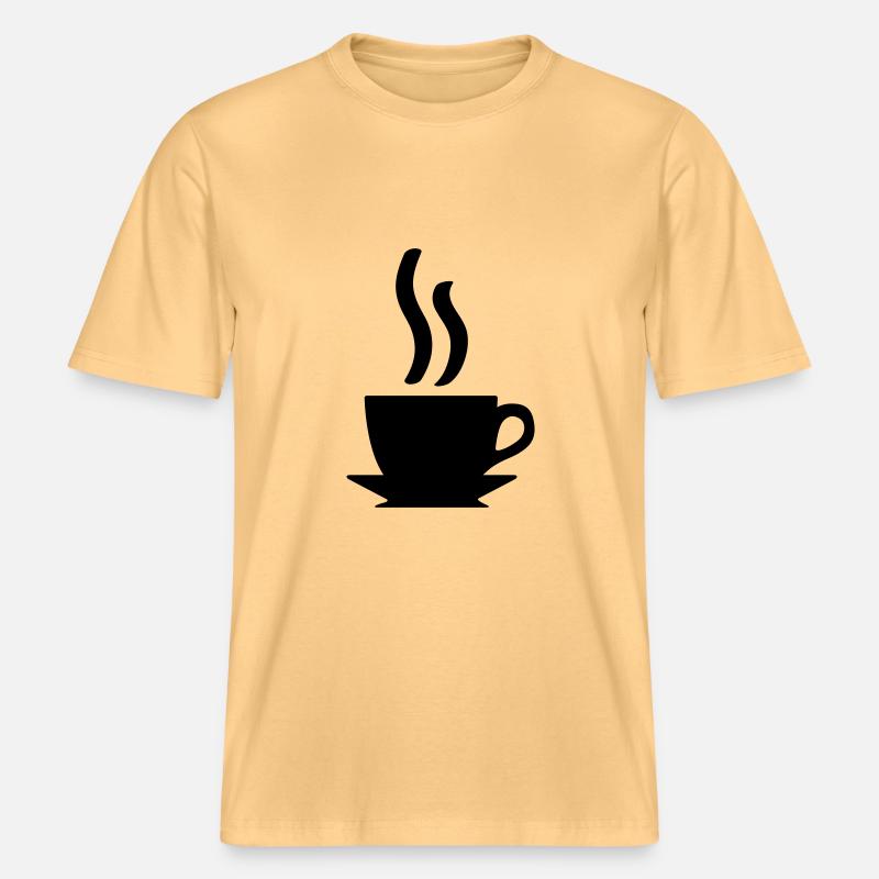 Kaffe oder Tee -  RELAXED FIT Unisex Organic T-Shirt - Hellgelb