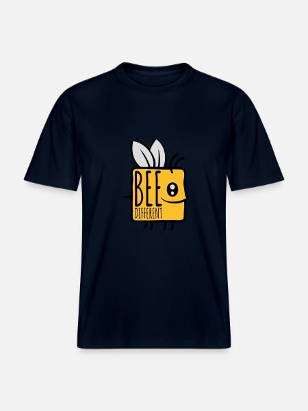bee citation différente -  T-shirt unisexe RELAXED FIT en coton bio - marine