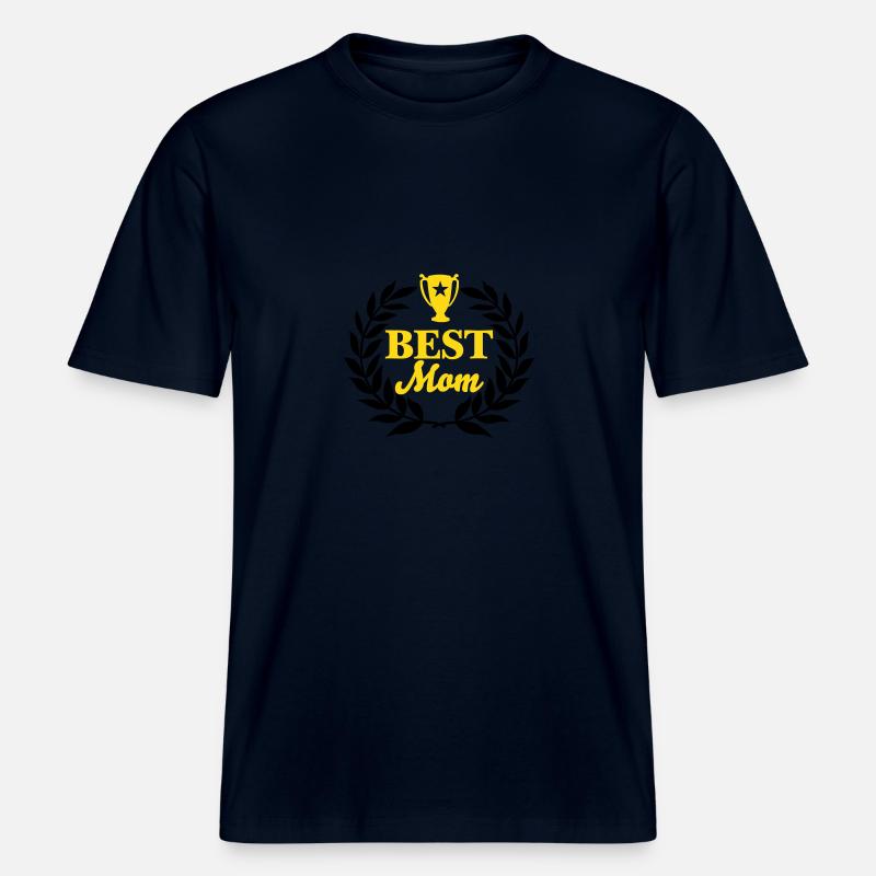 best mom trophy -  T-shirt unisexe RELAXED FIT en coton bio - marine