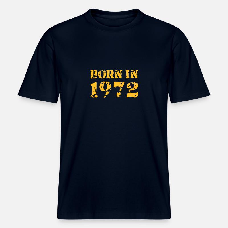Born in 1972 -  T-shirt unisexe RELAXED FIT en coton bio - marine