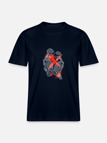 Love Never Story -  RELAXED FIT Unisex Organic T-Shirt - Navy