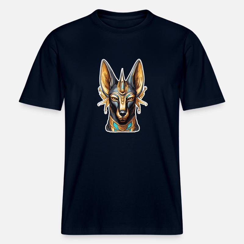 Egypt / Pharaoh / Mummies / Hieroglyphics / Sphinx - RELAXED FIT Unisex Organic T-Shirt - french navy