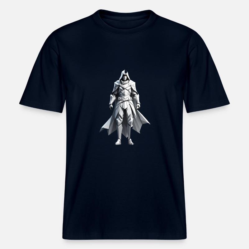 Assassin - Low Poly Videogame Design -  RELAXED FIT Unisex Organic T-Shirt - Navy