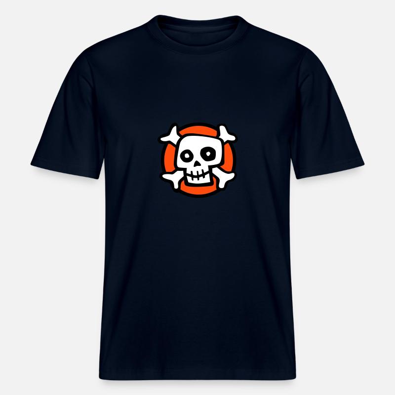 comic_skull_072011_c_3c -  T-shirt unisexe RELAXED FIT en coton bio - marine