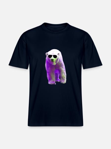 Polar Bear - Eisbär - RELAXED FIT Unisex Organic T-Shirt - Navy
