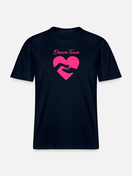 Pfote Hand Dream Team - RELAXED FIT Unisex Organic T-Shirt - Navy