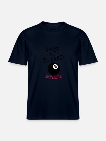 quote vänner godnatt biljard 8 bollsporter humor -  Unisex ekologisk T-shirt med avslappnad passform - marinblå