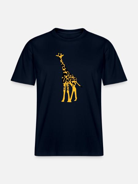 giraffe - RELAXED FIT Unisex Organic T-Shirt - french navy