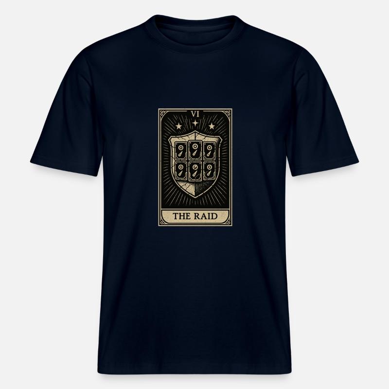 Tarot Datahoarding: The RAID Shield -  RELAXED FIT Unisex Organic T-Shirt - french navy