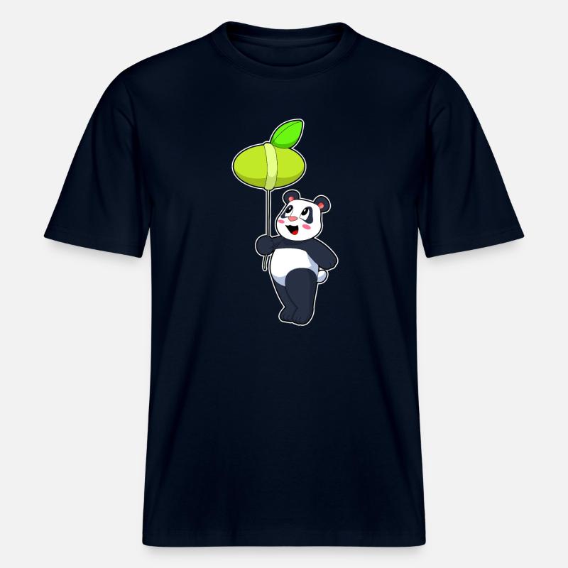Ballon Panda -  T-shirt unisexe RELAXED FIT en coton bio - marine