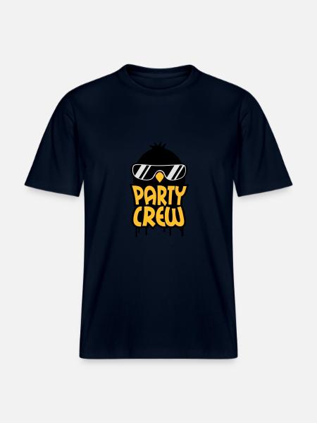 Cool Party Crew Penguin - RELAXED FIT Unisex Organic T-Shirt - french navy