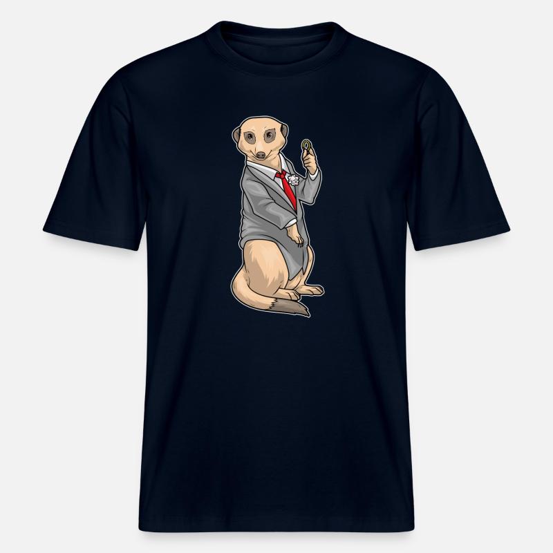 Erdmännchen Bräutigam Ehering Hochzeit -  RELAXED FIT Unisex Organic T-Shirt - Navy