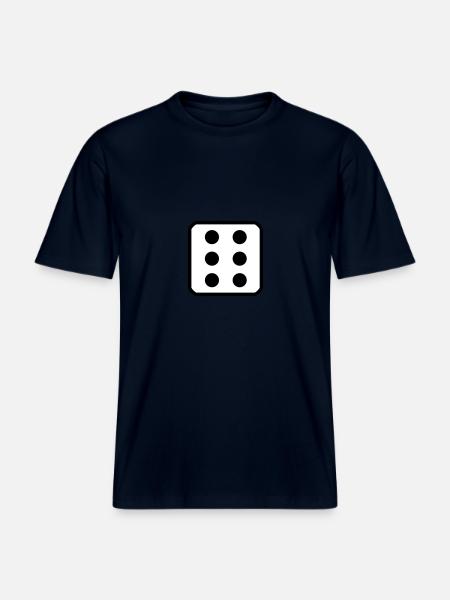 Würfel 6 -  RELAXED FIT Unisex Organic T-Shirt - Navy