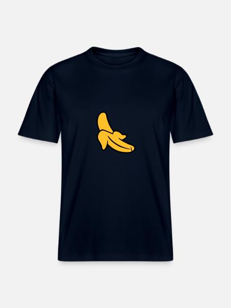 Banane - RELAXED FIT Unisex Organic T-Shirt - Navy