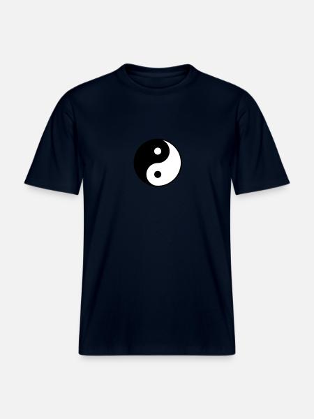 Yin Yang - RELAXED FIT Unisex Organic T-Shirt - Navy