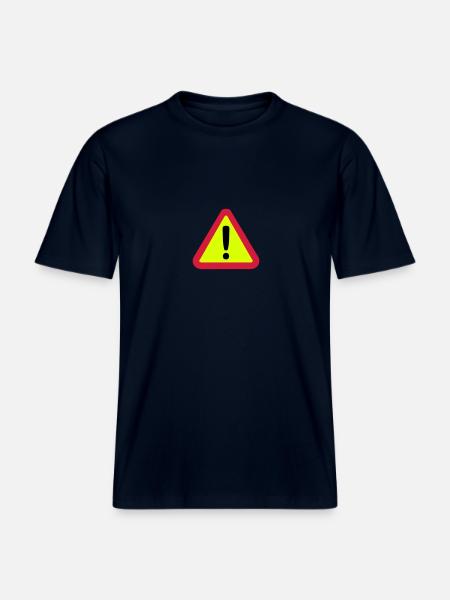 panneau danger 812 -  T-shirt unisexe RELAXED FIT en coton bio - marine