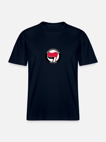 Antifaschistische Aktion - RELAXED FIT Unisex Organic T-Shirt - Navy