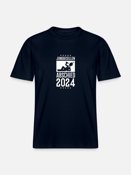 Bachelor party 2024 - RELAXED FIT Unisex Organic T-Shirt - french navy
