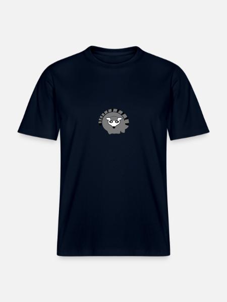 lemur (3c) - RELAXED FIT Unisex Organic T-Shirt - french navy