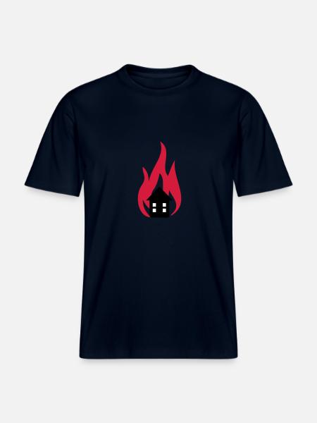 Fire house 3c - RELAXED FIT Unisex Organic T-Shirt - french navy