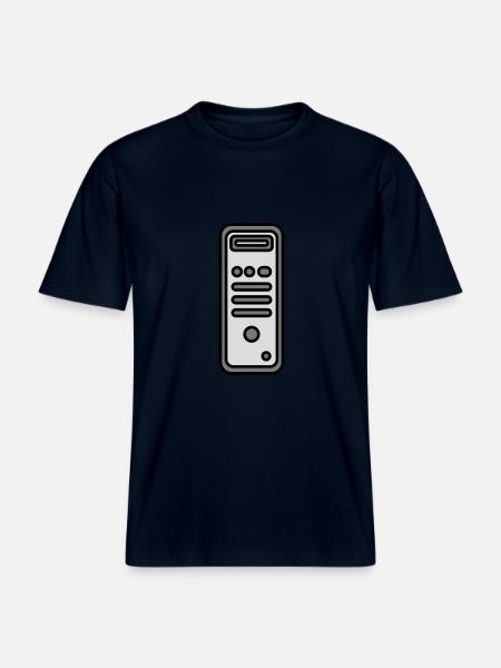 Chassis Computer Tower Icon - RELAXED FIT Unisex Organic T-Shirt - french navy