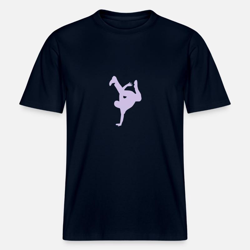 Breakdance -  RELAXED FIT Unisex Organic T-Shirt - Navy