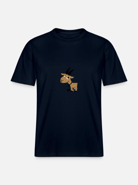 Goat -  RELAXED FIT Unisex Organic T-Shirt - french navy
