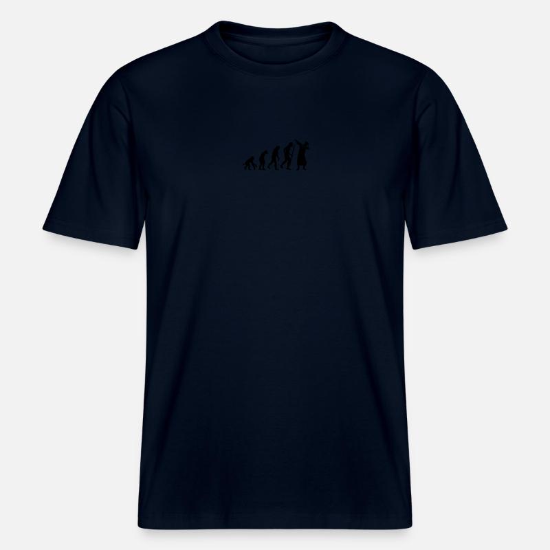 Evolution dab dabbing graduation college student -  RELAXED FIT Unisex Organic T-Shirt - Navy