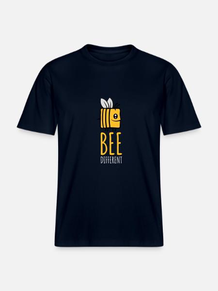 bee different Spruch Quote -  RELAXED FIT Unisex Organic T-Shirt - french navy